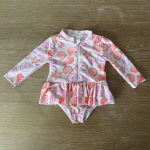Seafolly Coral Seashell Kids Swimsuit & Matching Hat